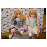 Collectible Dolls with Bench