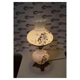 Double Globe Hand Painted Hurricane Lamp