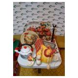 Chicken figurines and collectibles with Decorative Jars