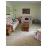 Furniture set with end tables