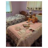 (2) Twin beds with dresser and contents on top