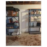 (3) Metal shelves with contents