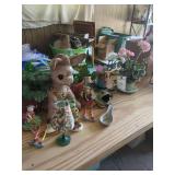figurines, household planter/pots, porcelain frogs etc