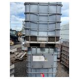 2 IBC totes used to contain mulch dye