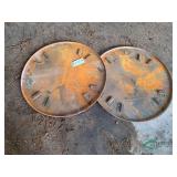 (2) 32" Power trowel pans