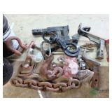 Assorted chain and hitch parts