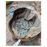 Bin of unused log chain 5/16"