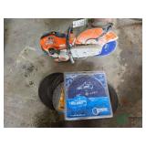 Stihl TS 420 concrete saw with extra blades