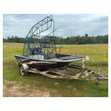 Jet sled on a trailer no motor just parts