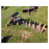 Skid steer mount post auger