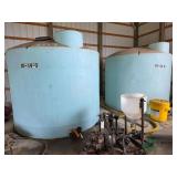 (2) 2500 gallon tanks with pump set up for liquid 28 fertilizer