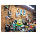 Contents of bench and wall
