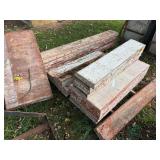 Pile of wall forms