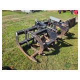 Skid steer mount grapple bucket