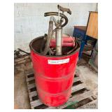 (1) Barrel of AW NZ 32 hydraulic fluid with one pump