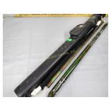 Pool cue stick with carrying case