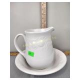 Fruit De Blanc pitcher and bowl