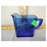 Small cobalt blue pitcher