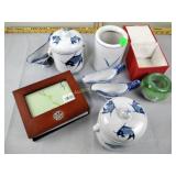 Pieri koi canister set, glass tea light candle