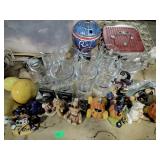 Halloween decor, ceramic fruit, ceramic wood