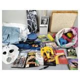 Nintendo game controller,  books, cushion, foam