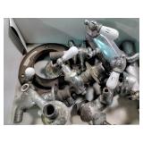 Vintage bathroom faucet hardware including