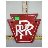 Cast iron Pennsylvania railroad plaque