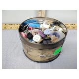 Tin of buttons
