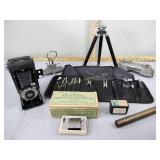 Kodak camera, veterans club banquet 1973 lighter,