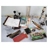 Road maps, date stampers, men