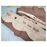 Curtain, panel, tieback set and valance