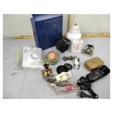 Porcelain photo album, vase, candle, indoor