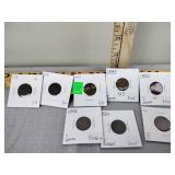 (8)  Indian head pennies, 1903, 1894, 1891,