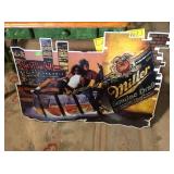 Miller metal advertising sign 36" long x 28" tall