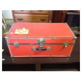 Small red trunk - rust to metal components and