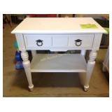 Bassett white painted end table. Good condition.