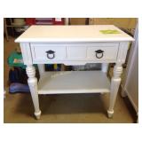 Bassett white painted end table. Good condition -