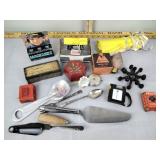 Nails, tacks, screws, tape measure, miscellaneous
