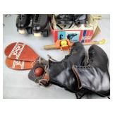 Roller skates, ice skates, Jokari game