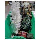 Christmas decor, plastic storage tote