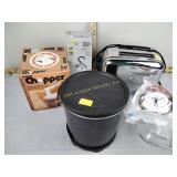 Fry Daddy air fryer, toaster, food chopper, glass
