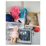 Tokens, jar, glass dice, Oneida child