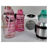 Small Sunbeam space heater, large water bottles