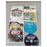 Wii games including Clash of the ninja,
