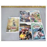 Wii games including Iron Man two, spyborgs,