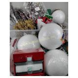 Christmas decorations including Wreath, Styrofoam