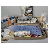 Craft supplies including tool kit, scissors,