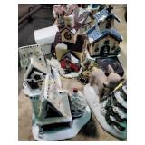 Miniature Christmas village candle holders