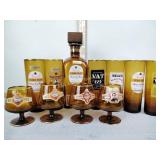 Grants stand fast whiskey decanter  and glasses