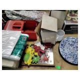 Silver plate Windsor centerpiece, enamel plate,